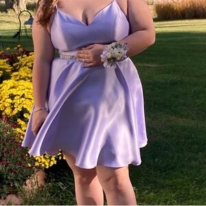 Elegant Lavender Mini Dress